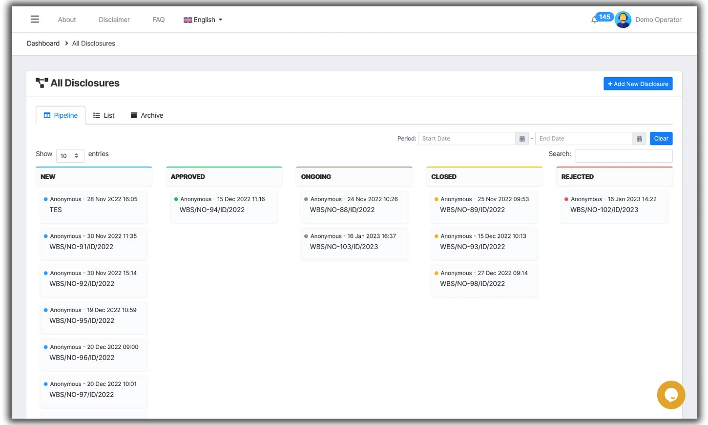 B. Case management system
